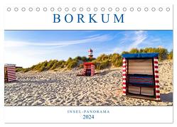 Borkum Inselpanorama (Tischkalender 2024 DIN A5 quer), CALVENDO Monatskalender von Dreegmeyer,  Andrea