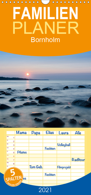 Bornholm – Familienplaner hoch (Wandkalender 2021 , 21 cm x 45 cm, hoch) von strandmann@online.de