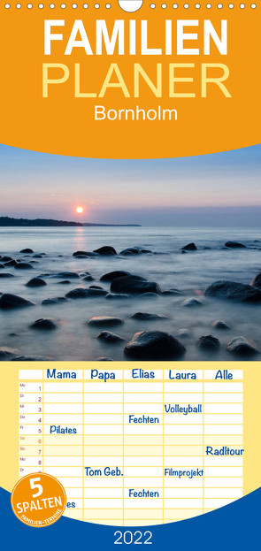 Familienplaner Bornholm (Wandkalender 2022 , 21 cm x 45 cm, hoch) von strandmann@online.de