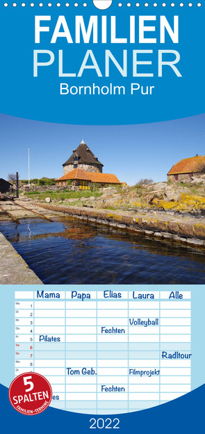 Familienplaner Bornholm Pur (Wandkalender 2022 , 21 cm x 45 cm, hoch) von Prescher,  Werner