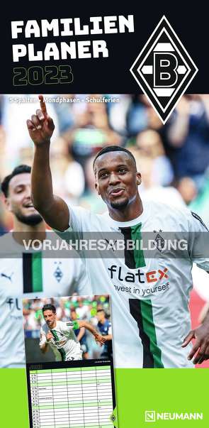 Borussia Mönchengladbach 2024 – Familien-Planer – Fan-Kalender – Fußball-Kalender – 22×45 – Sport