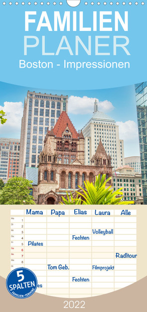 Familienplaner Boston – Impressionen (Wandkalender 2022 , 21 cm x 45 cm, hoch) von pixs:sell