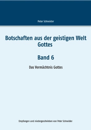 Botschaften aus der geistigen Welt Gottes Band 6 von Schneider,  Peter