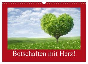 Botschaften mit Herz! (Wandkalender 2024 DIN A3 quer), CALVENDO Monatskalender von Stanzer,  Elisabeth