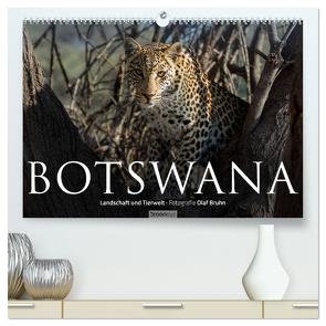 Botswana – Landschaft und Tierwelt (hochwertiger Premium Wandkalender 2024 DIN A2 quer), Kunstdruck in Hochglanz von Bruhn,  Olaf