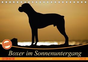 Boxer im Sonnenuntergang (Tischkalender 2018 DIN A5 quer) von Janetzek,  Yvonne