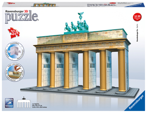 Ravensburger 3D Puzzle 12551 Brandenburger Tor – 324 Teile – Das Berliner Wahrzeichen für Puzzlefans ab 10 Jahren