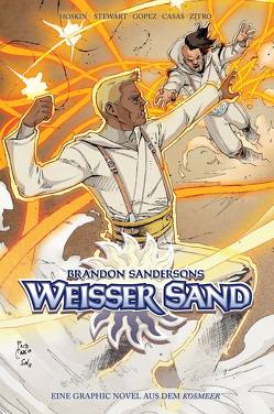 Brandon Sandersons Weißer Sand (Collectors Edition) – Eine Graphic Novel aus dem Kosmeer von Dos Santos,  Dan, Gil,  Justyna, Gopez,  Julius, Hoffmann,  Oliver, Hoskin,  Rik, McSweeney,  Ben, Sanderson,  Brandon, Stewart,  Isaac, Zitro,  Nabetse