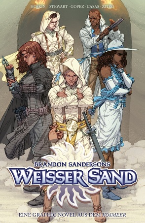 Brandon Sandersons Weißer Sand – Eine Graphic Novel aus dem Kosmeer von Dos Santos,  Dan, Gil,  Justyna, Gopez,  Julius, Hoffmann,  Oliver, Hoskin,  Rik, McSweeney,  Ben, Sanderson,  Brandon, Stewart,  Issac, Zitro,  Nabetse