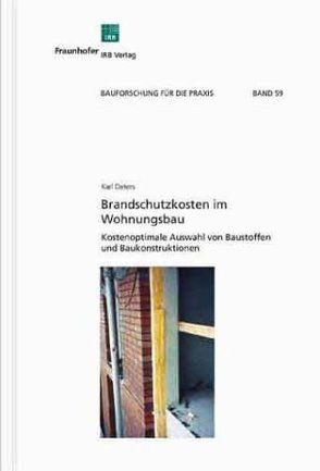 Brandschutzkosten im Wohnungsbau. von Deters,  Karl