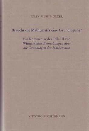 Braucht die Mathematik eine Grundlegung? von Mühlhölzer,  Felix