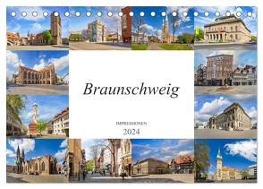 Braunschweig Impressionen (Tischkalender 2024 DIN A5 quer), CALVENDO Monatskalender von Meutzner,  Dirk