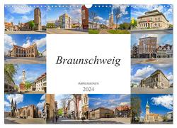 Braunschweig Impressionen (Wandkalender 2024 DIN A3 quer), CALVENDO Monatskalender von Meutzner,  Dirk