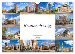 Braunschweig Impressionen (Wandkalender 2024 DIN A4 quer), CALVENDO Monatskalender von Meutzner,  Dirk