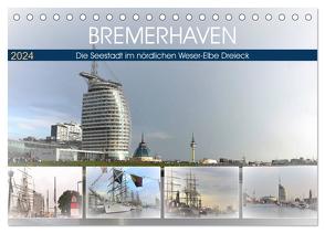 BREMERHAFEN Die Seestadt im nördlichen Weser-Elbe Dreieck (Tischkalender 2024 DIN A5 quer), CALVENDO Monatskalender von Klünder,  Günther