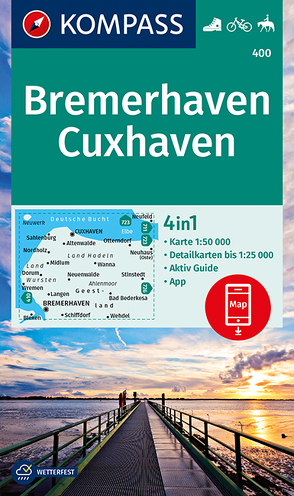 KOMPASS Wanderkarte 400 Bremerhaven, Cuxhaven 1:50.000 von KOMPASS-Karten GmbH