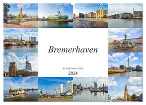 Bremerhaven Stadtansichten (Wandkalender 2024 DIN A2 quer), CALVENDO Monatskalender von Meutzner,  Dirk