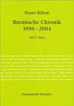 Bremische Chronik 1996-2004 von Kliese,  Hasso, Nimz,  Brigitta, Rohdenburg,  Günther