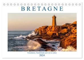 Bretagne – Felsenküste, Sandstrände und viel zu sehen (Tischkalender 2024 DIN A5 quer), CALVENDO Monatskalender von Sulima,  Dirk