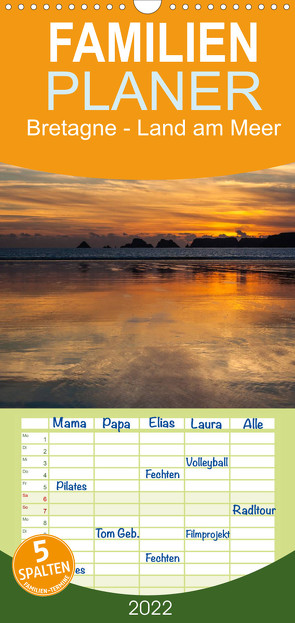 Familienplaner Bretagne – Land am Meer (Wandkalender 2022 , 21 cm x 45 cm, hoch) von Schwager,  Monika