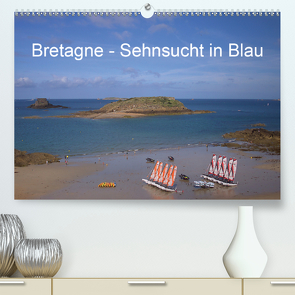 Bretagne – Sehnsucht in Blau (Premium, hochwertiger DIN A2 Wandkalender 2021, Kunstdruck in Hochglanz) von Metzke,  Angelika