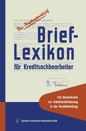 Brief-Lexikon für Kreditsachbearbeiter von Werhahn,  Jürgen W.