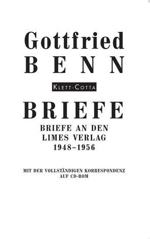 Briefe (Briefe) von Benn,  Gottfried, Hof,  Holger, Schlüter,  Marguerite Valerie