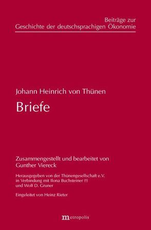 Briefe von Thünen,  Johann Heinrich von