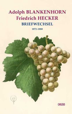 Briefwechsel 1872–1880 von Blankenhorn,  Adolph, Döbele-Carlesso,  Isolde, Hecker,  Friedrich