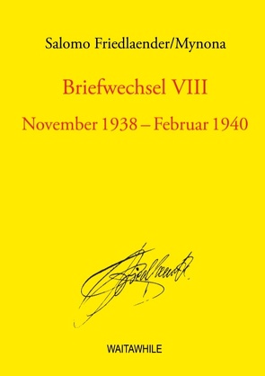 Briefwechsel VIII von Friedlaender,  Salomo, Geerken,  Hartmut, Thiel,  Detlef