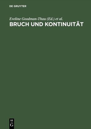 Bruch und Kontinuität von Daxner,  Michael, Goodman-Thau,  Eveline