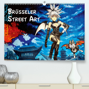 Brüsseler Street Art (Premium, hochwertiger DIN A2 Wandkalender 2021, Kunstdruck in Hochglanz) von pbombaert