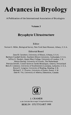 Bryophyte Ultrastructure von Carothers,  Z. B., Miller,  Norton G.