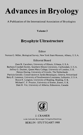 Bryophyte Ultrastructure von Carothers,  Z. B., Miller,  Norton G.