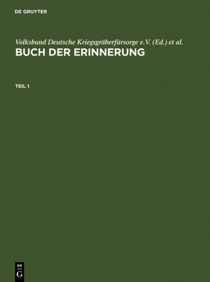 Buch der Erinnerung von Gedenkstätte Haus der Wannsee-Konferenz, Riga-Komitee der deutschen Städte, Scheffler,  Wolfgang, Schulle,  Diana, Stiftung Neue Synagoge Berlin - Centrum Judaicum, Volksbund Deutsche Kriegsgräberfürsorge e.V.