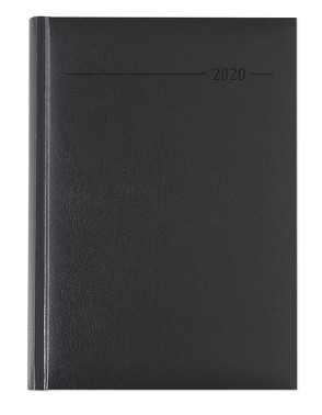 Buchkalender Balacron schwarz 2020 – Bürokalender A5 – Cheftimer – 1 Tag 1 Seite – 320 Seiten – Balacron-Einband – Terminplaner – Notizbuch von ALPHA EDITION