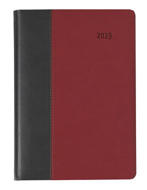 Buchkalender Premium Fire (schwarz / rot) 2019 von ALPHA EDITION