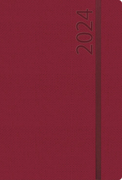 Buchkalender Struktur bordeaux 2024 von Korsch Verlag