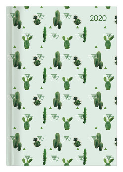 Buchkalender Style Cactus 2020 – Bürokalender A5 – Cheftimer – 1 Tag 1 Seite – 352 Seiten – Terminplaner – Notizbuch – Kaktus von ALPHA EDITION