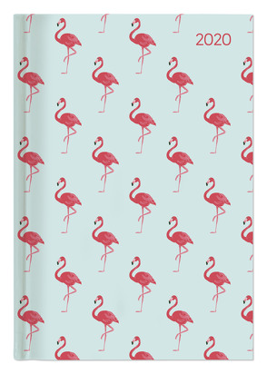 Buchkalender Style Flamingos 2020 – Bürokalender A5 – Cheftimer – 1 Tag 1 Seite – 352 Seiten – Terminplaner – Notizbuch von ALPHA EDITION