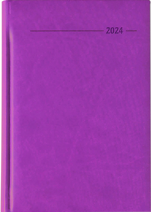 Buchkalender Tucson rosa 2024 – Büro-Kalender A5 – Cheftimer – 1 Tag 1 Seite – 352 Seiten – Tucson-Einband – Alpha Edition