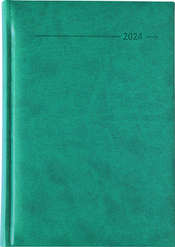 Buchkalender Tucson türkis 2024 – Büro-Kalender A5 – Cheftimer – 1 Tag 1 Seite – 352 Seiten – Tucson-Einband – Alpha Edition