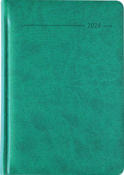 Buchkalender Tucson türkis 2024 – Büro-Kalender A5 – Cheftimer – 1 Tag 1 Seite – 416 Seiten – Tucson-Einband – Alpha Edition