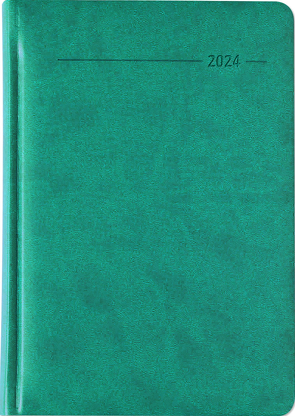 Buchkalender Tucson türkis 2024 – Büro-Kalender A5 – Cheftimer – 1 Tag 1 Seite – 416 Seiten – Tucson-Einband – Alpha Edition