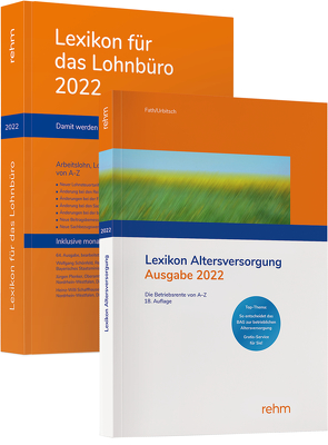 Buchpaket Lexikon für das Lohnbüro und Lexikon Altersversorgung 2022 von Fath,  Ralf, Plenker,  Jürgen, Schaffhausen,  Heinz-Willi, Schönfeld,  Wolfgang, Urbitsch,  Christian