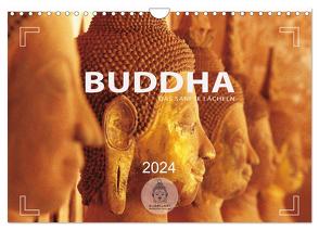 BUDDHA – Ein sanftes Lächeln (Wandkalender 2024 DIN A4 quer), CALVENDO Monatskalender von Weigt,  Mario