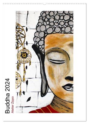 Buddha Relax (Wandkalender 2024 DIN A2 hoch), CALVENDO Monatskalender von M. Zippo,  Katja