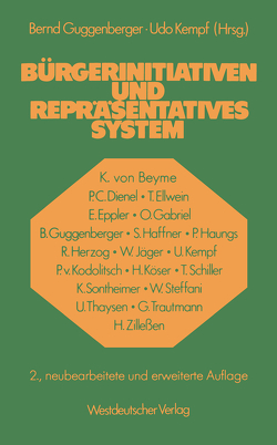 Bürgerinitiativen und repräsentatives System von Guggenberger,  Bernd, Kempf,  Udo