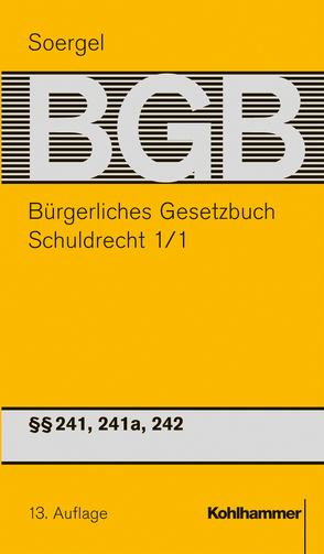 Bürgerliches Gesetzbuch mit Einführungsgesetz und Nebengesetzen (BGB) von Ekkenga,  Jens, Fischer,  Christian, Gortan,  Markus, Keiser,  Thorsten, Laimer,  Simon, Matthiessen,  Michael, Schäfers,  Dominik, Soergel,  Hans-Theodor