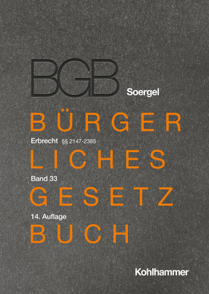 Kommentar zum Bürgerlichen Gesetzbuch mit Einführungsgesetz und Nebengesetzen (BGB) (Soergel) von Beck,  Lisa, Becker,  Peter, Deuschl,  Henry, Gietl,  Andreas, Jaspert,  Steffen, Kappler,  Tobias, Klingseis,  Kerstin, Leiß,  Martin, Löhnig,  Martin, Ludyga,  Hannes, Magnus,  Robert, Matthiessen,  Michael, Najdecki,  Damian Wolfgang, Runge-Rannow,  Maria-Viktoria, Soergel,  Hans-Theodor, Zecca-Jobst,  Barbara